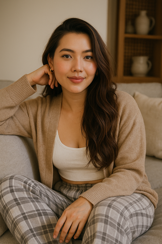 Beautiful women at home